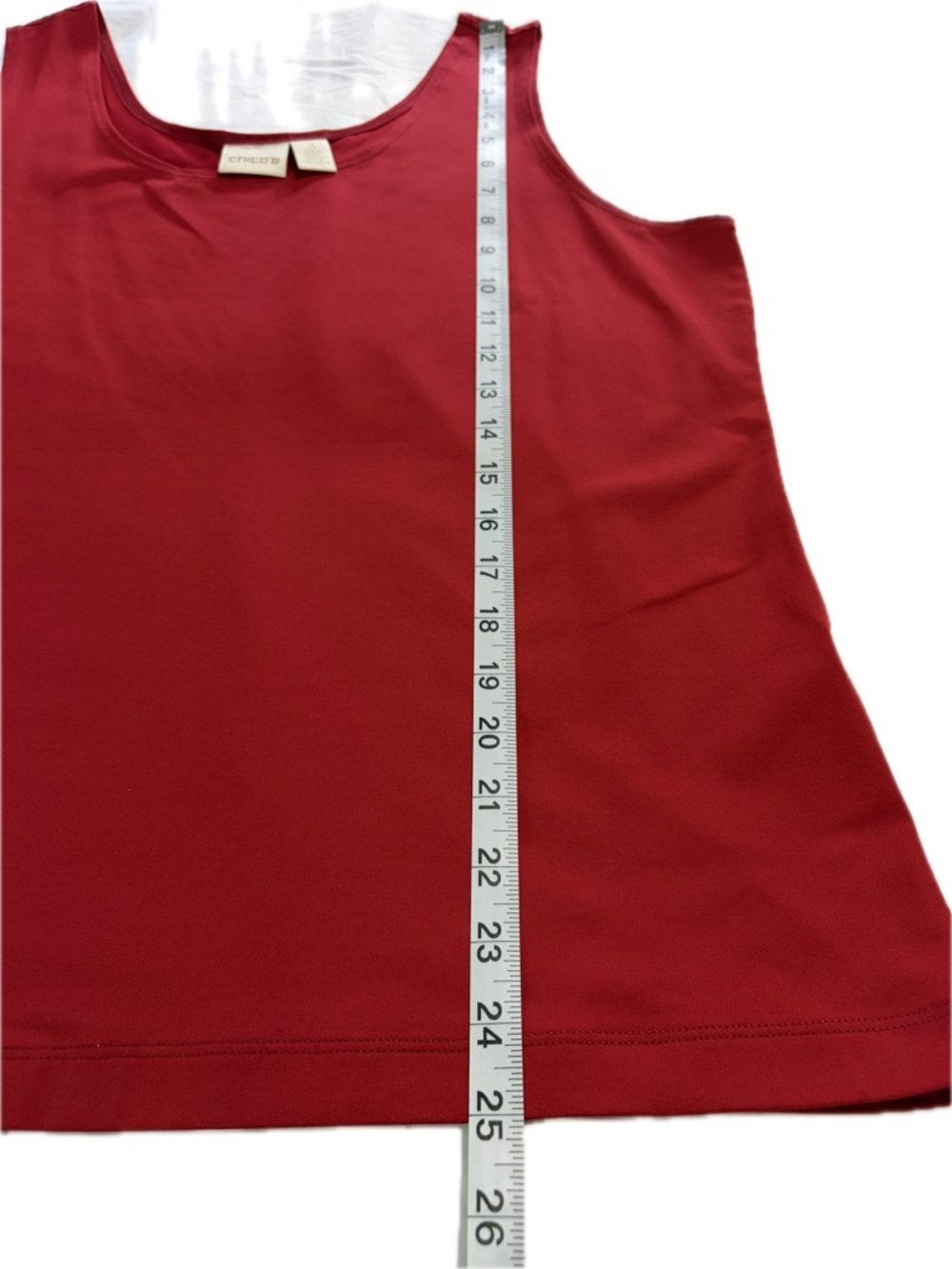 Chico's Scoop Neck Tank Duo in White and Red - Picture 5 of 6